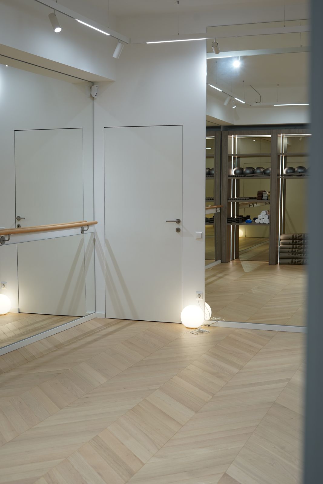 Mat and barre room